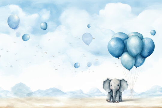 Elefant mit Ballons