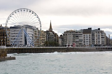 At Christmas they put up a large Ferris wheel that breaks the usual profile of the city