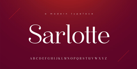 Minimal font creative modern alphabet. Typography with  regular and number. minimalist style fonts set. vector illustration