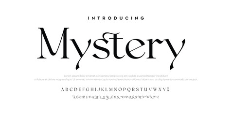 Mystery Modern abstract digital alphabet font. Minimal technology typography, Creative urban sport fashion futuristic font and with numbers. vector illustration
