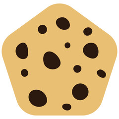 Chocolate chip cookies cartoon. Vector illustration.	