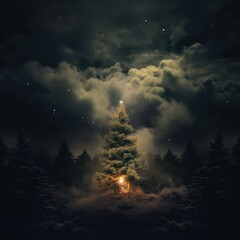 Fototapeta premium Christmas Tree in Nature