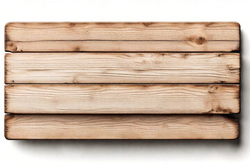 Wooden planks isolated on white background. 3d illustration.