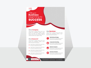 Creative Modern Corporate Business A4 Flyer Template Design