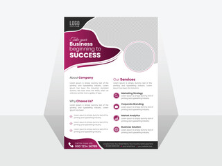 Modern Corporate Business A4 Flyer Template Design