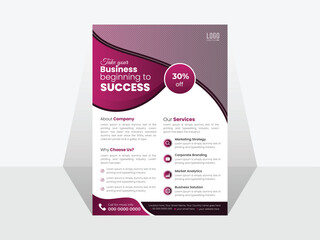 Modern Corporate Business A4 Flyer Template Design