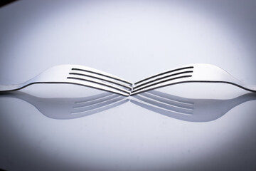 abstract fork on white