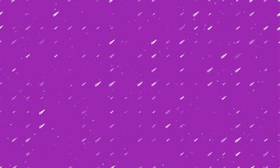 Seamless background pattern of evenly spaced white hand saw symbols of different sizes and opacity. Vector illustration on purple background with stars