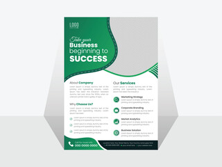 Modern Corporate Business A4 Flyer Template Design