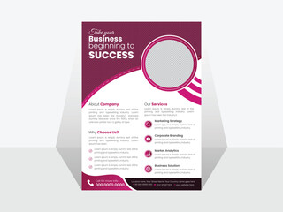 Modern Corporate Business A4 Flyer Template Design