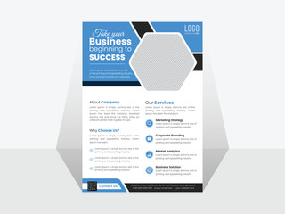 Creative Modern Corporate Business A4 Flyer Template Design