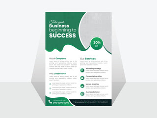 Modern Corporate Business A4 Flyer Template Design