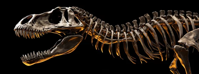 Fotobehang a skeleton of a dinosaur © Pavel22