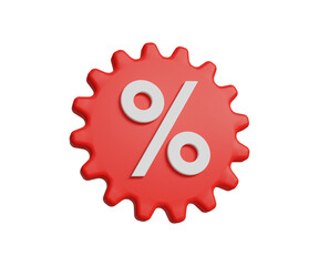 3D special discount icon. Discount tag, big sale, promotion or clearance concept. Price tag icon. 3d illustration