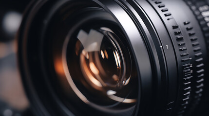 close up of a camera lens - obrazy, fototapety, plakaty