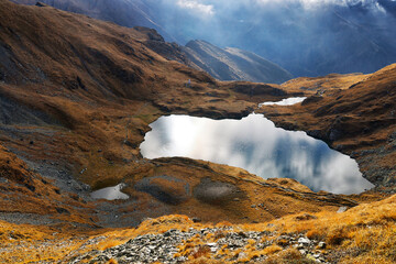 Autumn colours in Fagaras mountains, Transylvanian Alps, Carpathians, Romania, Europe	