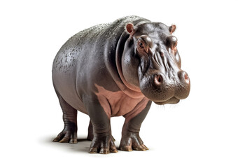 Hippopotamus isolated on a white background. 