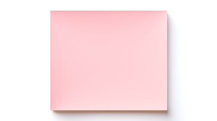 Blush square Paper Note on a white Background. Brainstorming Template with Copy Space