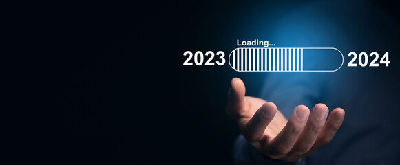 Fototapeta premium loading panel 2023 to 2024