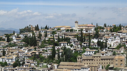 Fototapeta na wymiar Vista panorámica de La Alhambra