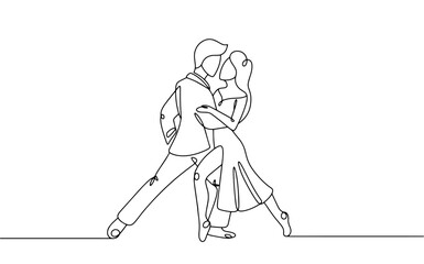 Pair. Tango. Dance. One line