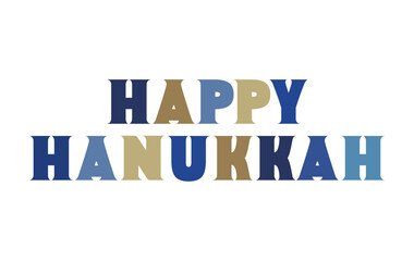 hanukkah colorful Lettering celebration