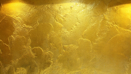 cement background with a texture of gold wall