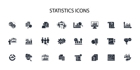 Statistics icon. vector.Editable stroke.linear style sign for use web design,logo.Symbol illustration.