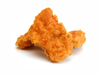 Chicken nuggets isolated on white background 