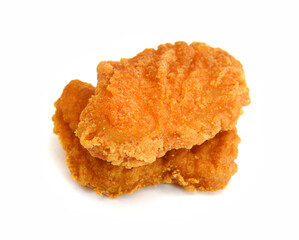 Chicken nuggets isolated on white background 