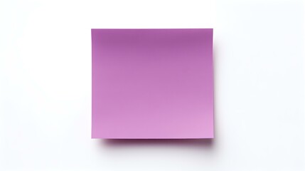 Purple square Paper Note on a white Background. Brainstorming Template with Copy Space