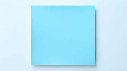 Fototapeta premium Sky Blue square Paper Note on a white Background. Brainstorming Template with Copy Space