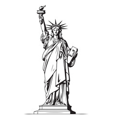 Statue of Liberty cartoon. New York landmark. American symbol. Vector