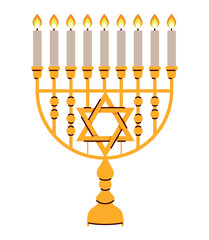 hanukkah menorah candle icon