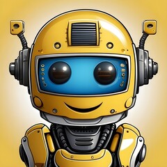 Happy Robot Face Generative AI