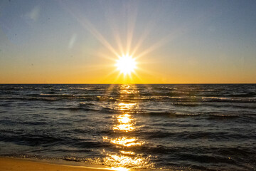 sunset on the beach