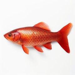 Obraz premium red fish on a white background isolated.