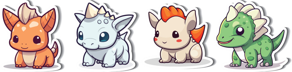 Triceratops Cartoon Character in Vector Art. Merge fantasy and fun with our Triceratops cartoon character. Explore the world of high-quality vector art for your designs.