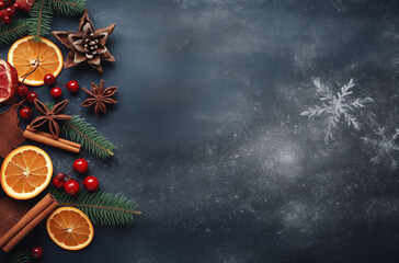Christmas decoration, xmas gift concept, copy space