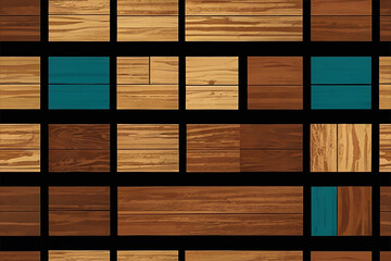 Abstract Background of Blue and Brown Wooden Textures