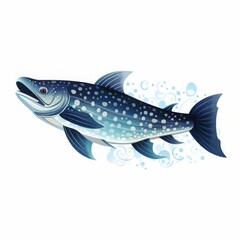 Fototapeta premium fish on a white background isolated.