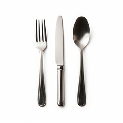 cutlery on a white background isolated.