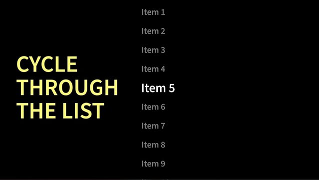 Highlight List Animation for Events with 5 Layouts