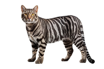 Fototapeta premium Bengal cat isolated on transparent background