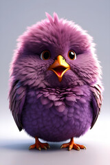 Fototapeta premium purple bird, Generative AI
