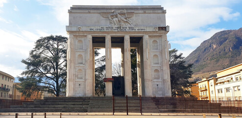 Panorama of Victory Monument in the city of Bolzano.