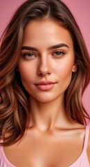 Obraz premium 4K Video: Beautiful Modern Girl Smiling - Captivating Elegance