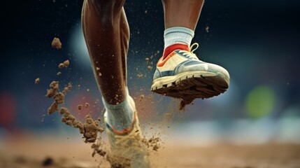 Long Jumper created with Generative AI Technology, ai, generative