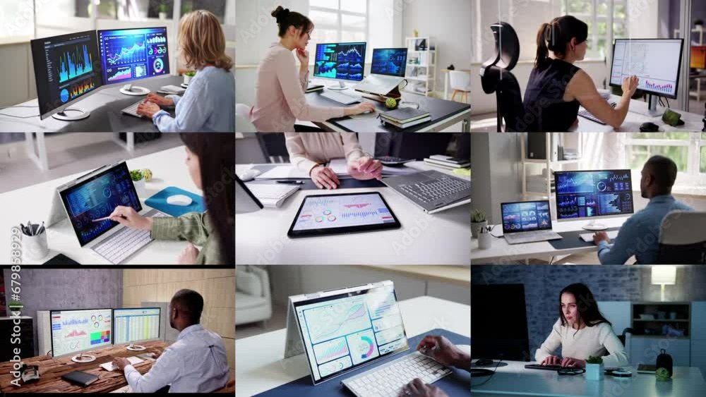 Poster kpi business data dashboard analytics