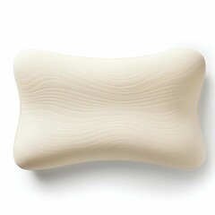 Comfort in Simplicity: Pillow Isolated on White Background, Top View. Generative ai